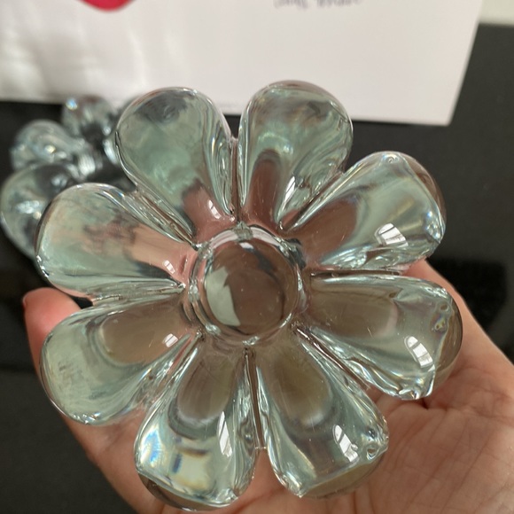 A pair of mid century Handblown crystal candle holders - Picture 6 of 7